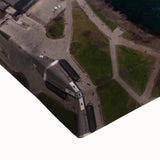 Black and white landscape art painting of Ontario, Canada on large stretched canvas, ideal for bedroom wall decor.