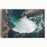 Black and white photograph of Ontario scenery on large stretched canvas, ideal for kitchen wall art.