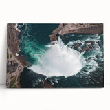 Black and white stretched canvas of Ontario, Canada scenery, ideal for kitchen wall art.