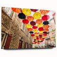 Acrylic print of a Quebec scenery with vivid green and blue tones, suitable for dining room or bedroom decor.