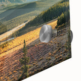 Large abstract wall art featuring muted earth tones on acrylic glass, ideal for dining room ambiance.