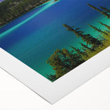 Art deco poster featuring a serene Yukon landscape on rolled canvas, suited for dining room walls.