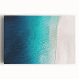 Black and white photo of the Caribbean Bahamas on stretched canvas, ideal for kitchen wall art.