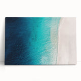 Black and white photo of the Bahamas on stretched canvas, ideal for kitchen wall art.