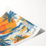 Extra large wall art featuring line art flowers in vibrant hues on a rolled print, suitable for large living room decor.