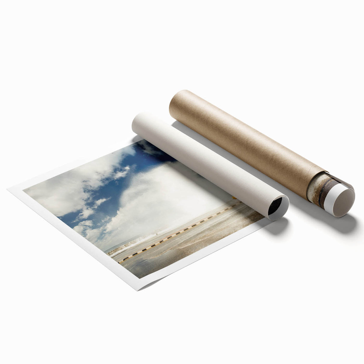 Extra large rolled print of a Caribbean Cuba scenery with vibrant floral elements, ideal for classy bathroom wall art.