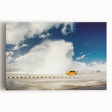 Black and white photo of a vintage Cuban street scene on stretched canvas, ideal for kitchen wall art.