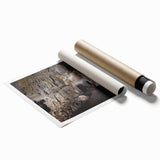 Extra large rolled canvas print of Caribbean scenery with vibrant tropical floral elements.