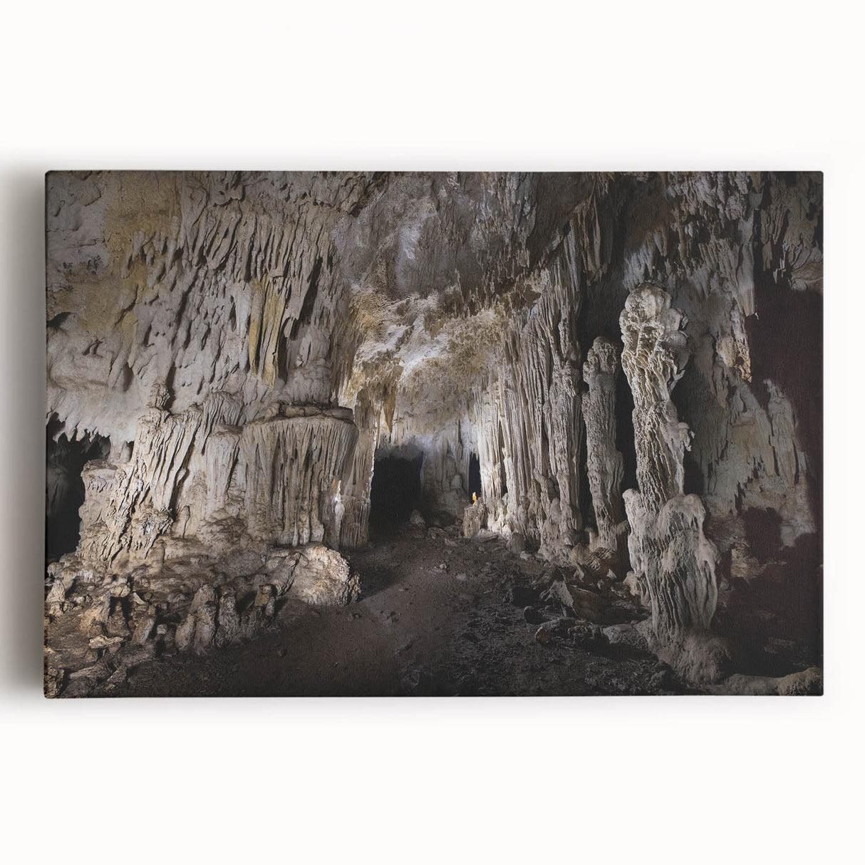 Black and white stretched canvas of a Caribbean beach scene, ideal for kitchen wall art or bedroom decor.