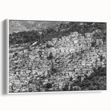 Vintage poster art depicting a Caribbean scene in vibrant colors on a framed canvas, ideal for living room decor.