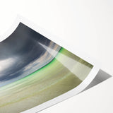 Extra large wall art featuring line art flowers, with vibrant, tropical colors on rolled canvas.