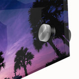 Large abstract wall art depicting a Caribbean Puerto Rican scenery in vibrant colors, printed on acrylic glass.