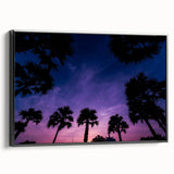 Black and white framed canvas featuring a vintage-style Puerto Rican landscape, ideal for bedroom wall art.