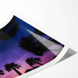 Extra large wall art featuring line art flowers on a rolled print, set against a muted Caribbean scenery.