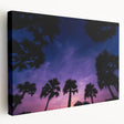 Caribbean Puerto Rico landscape on stretched canvas, featuring vibrant blue and green tones, suitable for kitchen wall art.