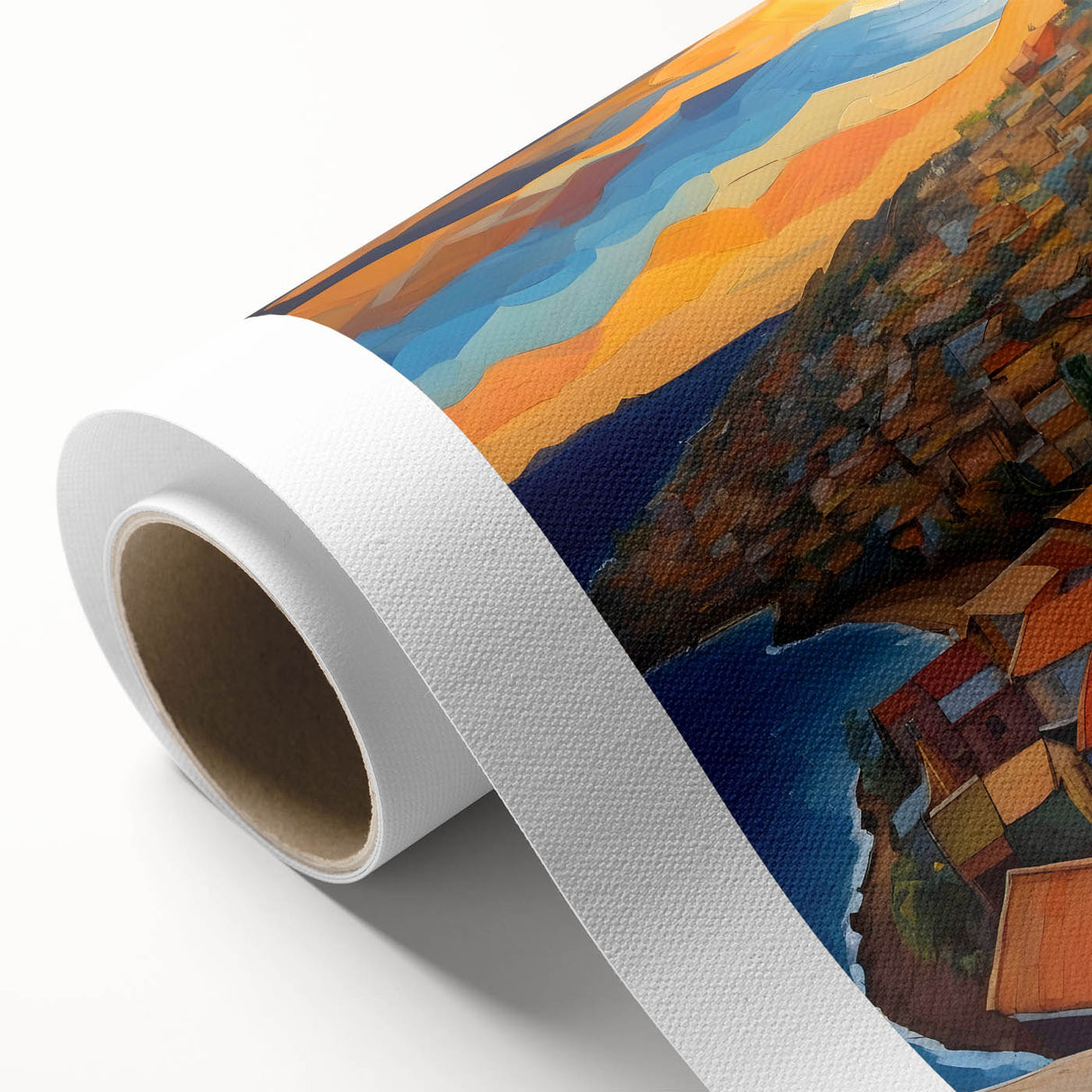 Art deco poster of Caribbean scenery on Saint Vincent in muted tropical colors, ideal for nursery wall art.