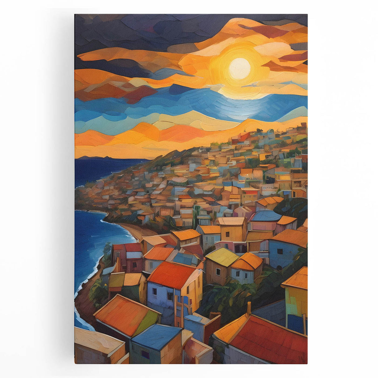 Black and white photograph of the Caribbean Saint Vincent scenery on stretched canvas, ideal for kitchen wall art.