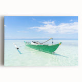 Black and white stretched canvas of the Caribbean Virgin Islands, ideal for kitchen wall art or bedroom ambiance.