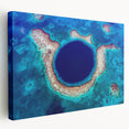 Large stretched canvas featuring a vibrant Central American Belize scenery, ideal for kitchen wall art.