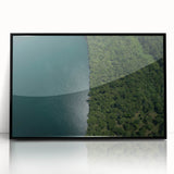 Large abstract wall art depicting a vibrant, colorful Costa Rican landscape on a framed acrylic.
