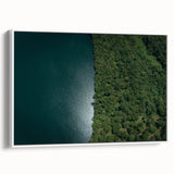 Vintage poster art of a Costa Rican landscape in vibrant colors on a large framed canvas, ideal for living room decor.