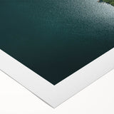 Art deco poster featuring a lush Costa Rican landscape in vibrant green tones, ideal for dining room wall art.