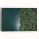 Black and white print of a Costa Rican landscape on stretched canvas, suitable for kitchen art.