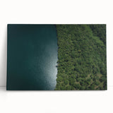 Black and white photograph of a Costa Rican landscape on stretched canvas, ideal for kitchen wall art.