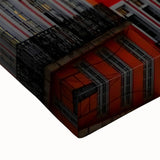 Large art of a black and white Salvadoran landscape on stretched canvas, ideal for bedroom wall decor.