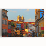 Black and white photograph of Central American scenery on stretched canvas, ideal for kitchen wall art.