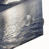 Large abstract wall art featuring vibrant hues of Central America's scenery on acrylic glass, ideal for dining room ambiance.