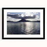 Extra large framed abstract art print featuring colorful, textured scenery of Central America, ideal for living room decor.