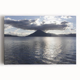 Black and white photograph of a Central American landscape on large stretched canvas, suitable for kitchen wall art.