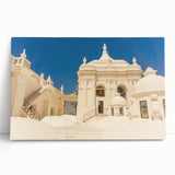 Large black and white stretched canvas of Central America scenery, suitable for kitchen art.