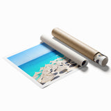 Extra large rolled print of a vibrant floral scene in Albania, ideal for classy bathroom wall art.