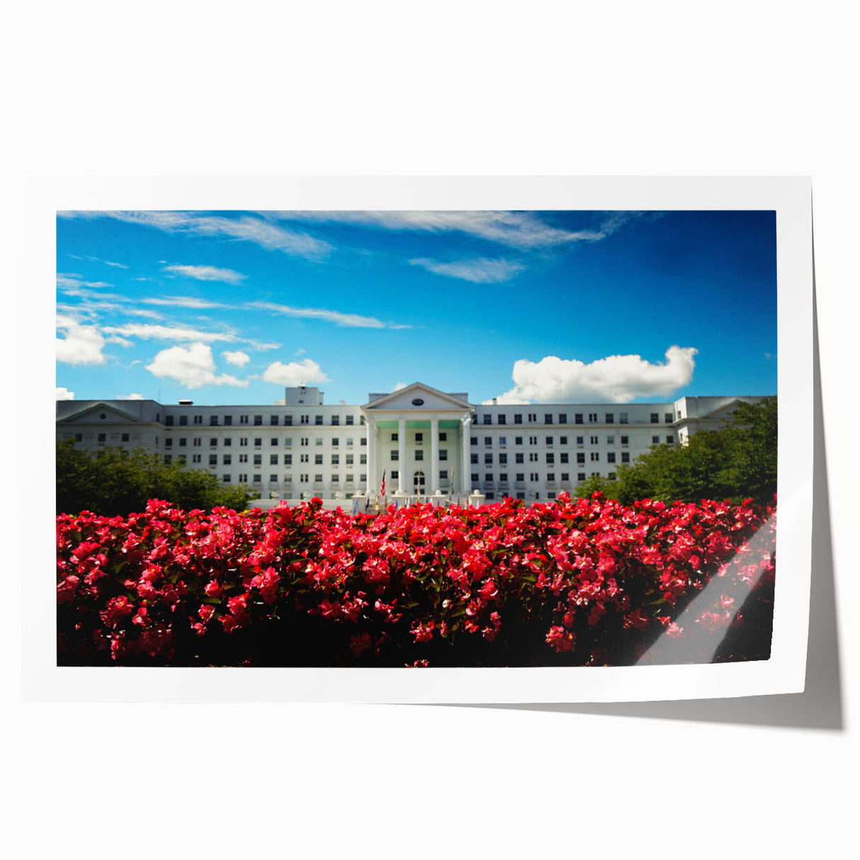 Rolled print of a serene Austrian landscape with soft pastel colors, ideal for art wall dining room.