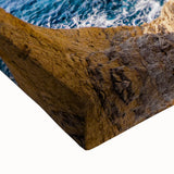 Black and white landscape art painting of Cyprus on stretched canvas, ideal for bedroom wall decor.