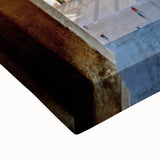 Large art of Prague landscape in black and white on stretched canvas, ideal for bedroom wall decor.