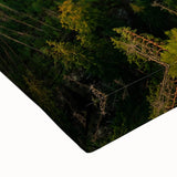 Black and white landscape art painting of a European cityscape on stretched canvas, ideal for bedroom wall decor.