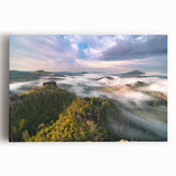 Black and white photo of Charles Bridge in Prague on stretched canvas, ideal for kitchen wall art or bedroom decor.