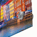 Large abstract wall art depicting a European scenery in Denmark with muted earth tones on acrylic glass.