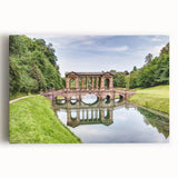 Black and white photograph of the Bath, England skyline on stretched canvas, ideal for kitchen wall art.