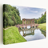 Large canvas print of Bath, England scenery in muted earth tones, suitable for kitchen wall art.