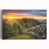 Black and white photograph of the Cumbria landscape on stretched canvas, ideal for kitchen wall art.
