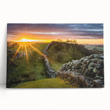 Black and white photograph of Cumbria landscape on large stretched canvas, ideal for kitchen wall art.