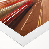 Art deco poster of London skyline in muted blue and gray tones on rolled canvas, suitable for dining room wall art.