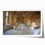 Extra large rolled print of Oxford scenery with vivid green and blue tones, ideal for dining room wall art.