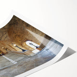 Extra large wall art featuring line art flowers in muted tones on a rolled print, ideal for large living room decor.