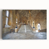 Black and white photograph of Oxford skyline on stretched canvas, ideal for kitchen wall art or bedroom ambiance.