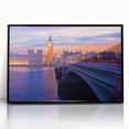 Framed acrylic print featuring a large abstract depiction of the Thames River in England.